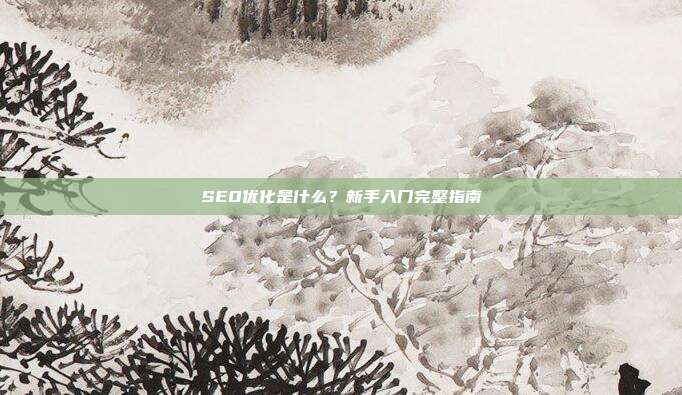 SEO优化是什么？新手入门完整指南