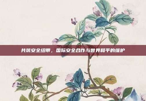 共筑安全纽带，国际安全合作与世界和平的维护