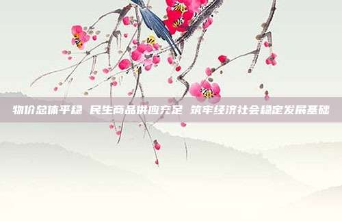 物价总体平稳 民生商品供应充足 筑牢经济社会稳定发展基础