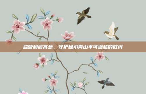 监管利剑高悬,守护绿水青山不可逾越的底线