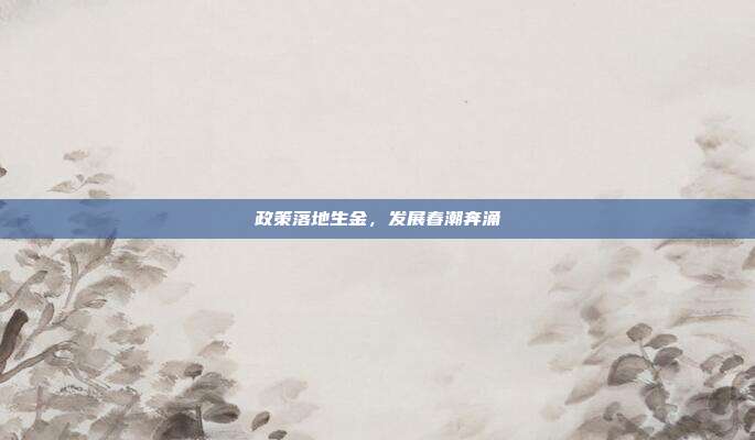 政策落地生金,发展春潮奔涌