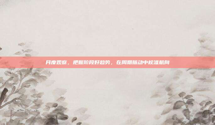 月度观察，把握阶段好趋势，在周期脉动中校准航向