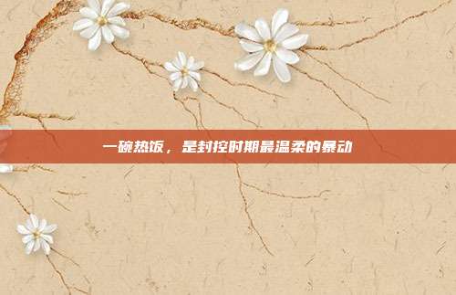 一碗热饭,是封控时期最温柔的暴动