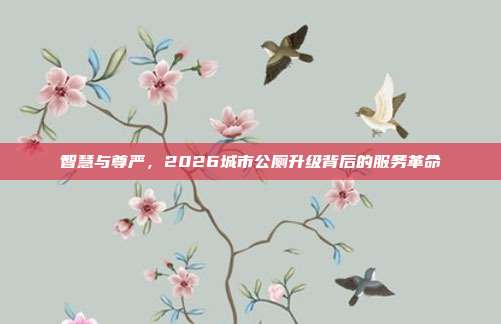 智慧与尊严，2026城市公厕升级背后的服务革命