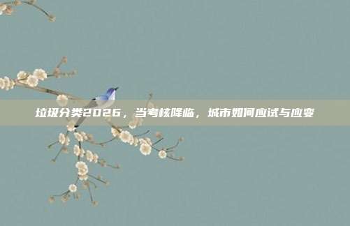垃圾分类2026，当考核降临，城市如何应试与应变