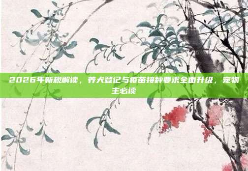 2026年新规解读，养犬登记与疫苗接种要求全面升级，宠物主必读