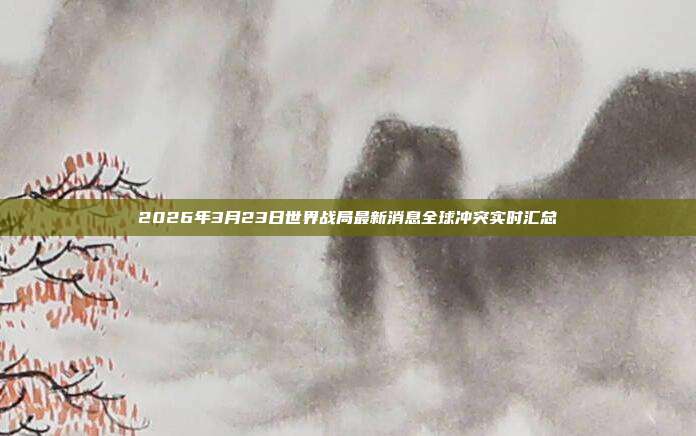 2026年3月23日世界战局最新消息全球冲突实时汇总