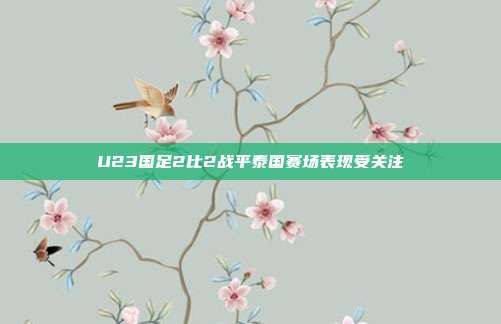 U23国足2比2战平泰国赛场表现受关注
