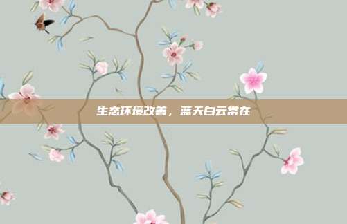 生态环境改善,蓝天白云常在