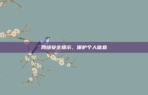 网络安全提示,保护个人信息