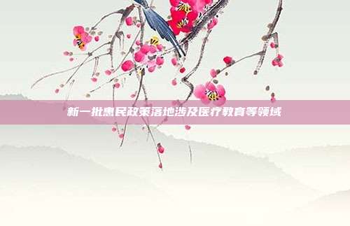 新一批惠民政策落地涉及医疗教育等领域