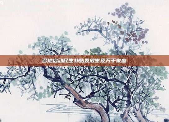 多地启动民生补贴发放惠及万千家庭