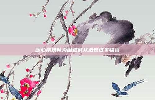 暖心帮扶队为困难群众送去过冬物资