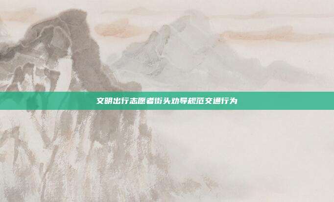 文明出行志愿者街头劝导规范交通行为