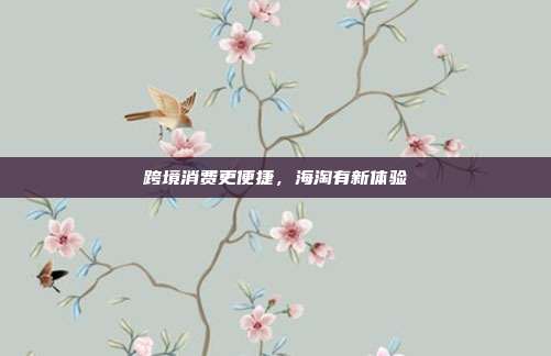跨境消费更便捷，海淘有新体验