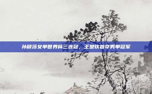 孙颖莎女单世界杯三连冠，王楚钦首夺男单冠军