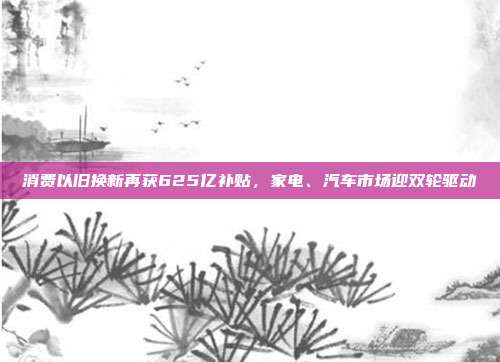 消费以旧换新再获625亿补贴，家电、汽车市场迎双轮驱动
