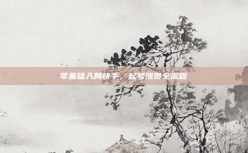 零基础入局快手，起号涨赞全流程