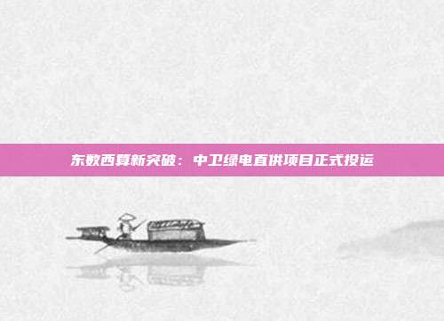 东数西算新突破：中卫绿电直供项目正式投运