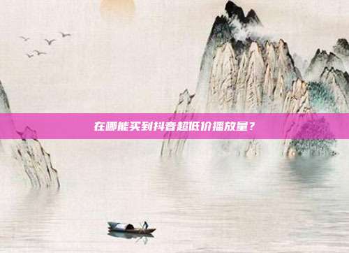 在哪能买到抖音超低价播放量？