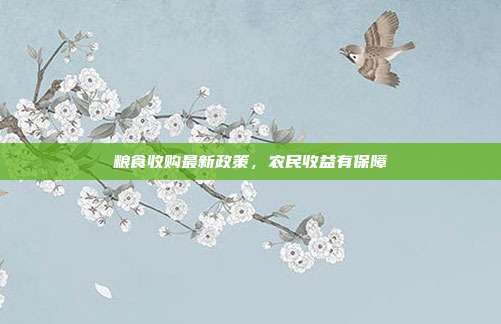 粮食收购最新政策，农民收益有保障