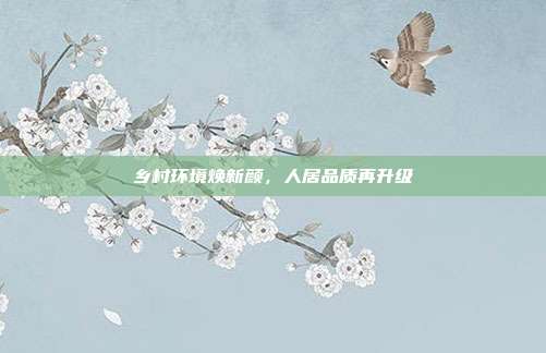 乡村环境焕新颜，人居品质再升级