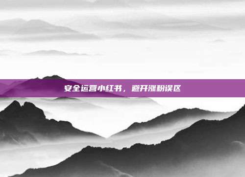 安全运营小红书,避开涨粉误区