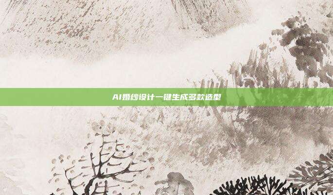 AI婚纱设计一键生成多款造型