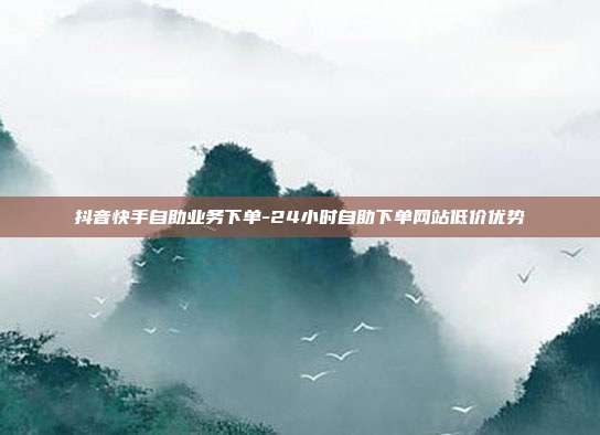 抖音快手自助业务下单-24小时自助下单网站低价优势