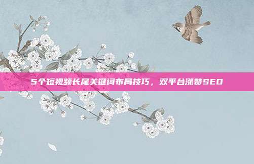 5个短视频长尾关键词布局技巧，双平台涨赞SEO