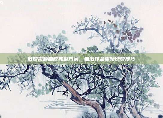 低赞视频自救完整方案，老旧作品重新涨赞技巧
