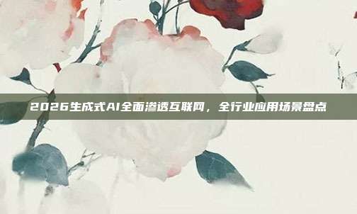 2026生成式AI全面渗透互联网，全行业应用场景盘点