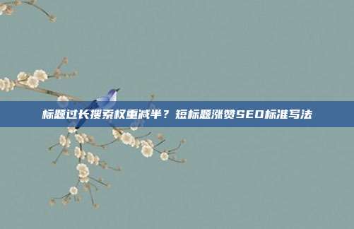 标题过长搜索权重减半？短标题涨赞SEO标准写法