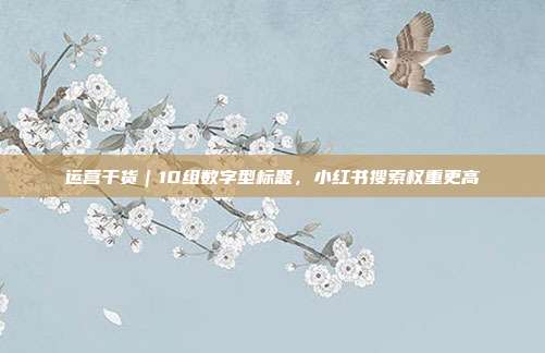 运营干货|10组数字型标题,小红书搜索权重更高