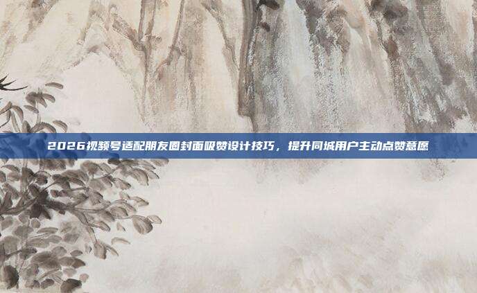 2026视频号适配朋友圈封面吸赞设计技巧，提升同城用户主动点赞意愿