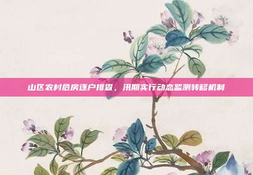 山区农村危房逐户排查，汛期实行动态监测转移机制