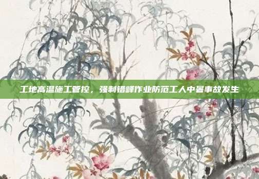 工地高温施工管控,强制错峰作业防范工人中暑事故发生