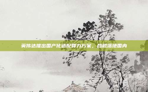 英伟达推出国产化适配算力方案,合规落地国内