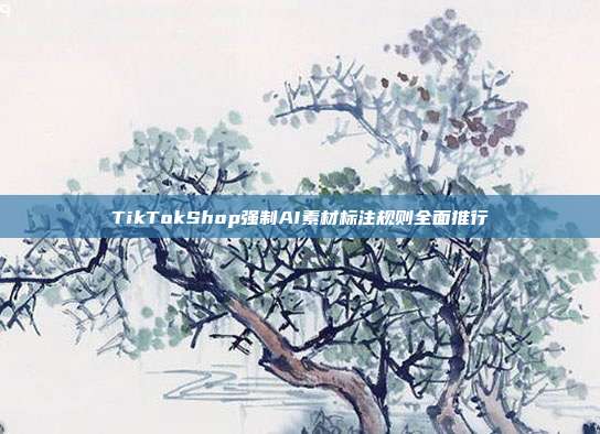 TikTokShop强制AI素材标注规则全面推行