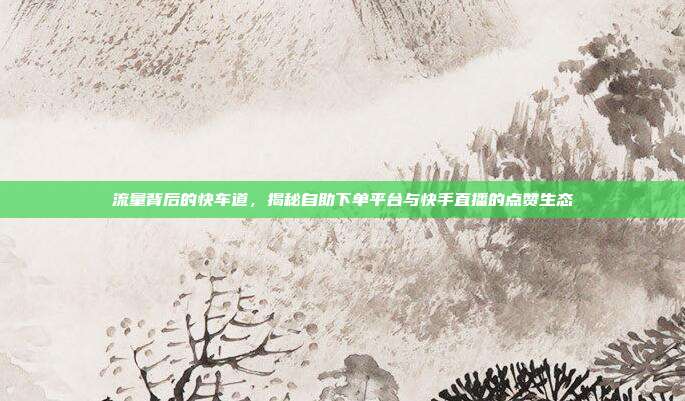 流量背后的快车道，揭秘自助下单平台与快手直播的点赞生态