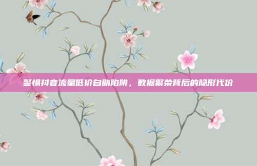 警惕抖音流量低价自助陷阱,数据繁荣背后的隐形代价