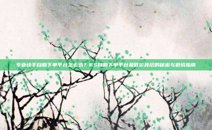 专业快手自助下单平台怎么选?KS自助下单平台最低价背后的秘密与避坑指南