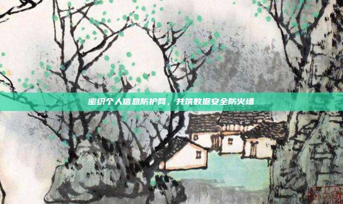 密织个人信息防护网,共筑数据安全防火墙