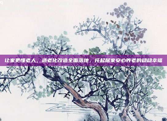 让家更懂老人,适老化改造全面落地,托起居家安心养老的稳稳幸福