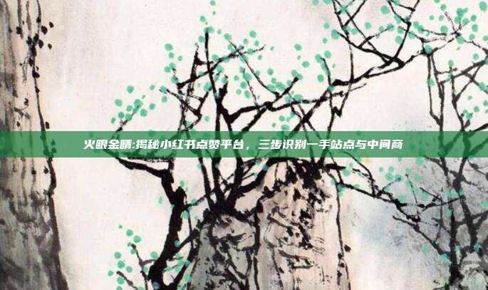 火眼金睛:揭秘小红书点赞平台,三步识别一手站点与中间商
