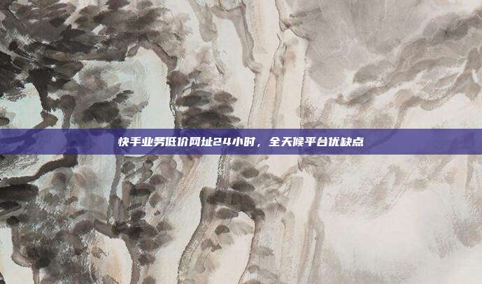 快手业务低价网址24小时,全天候平台优缺点