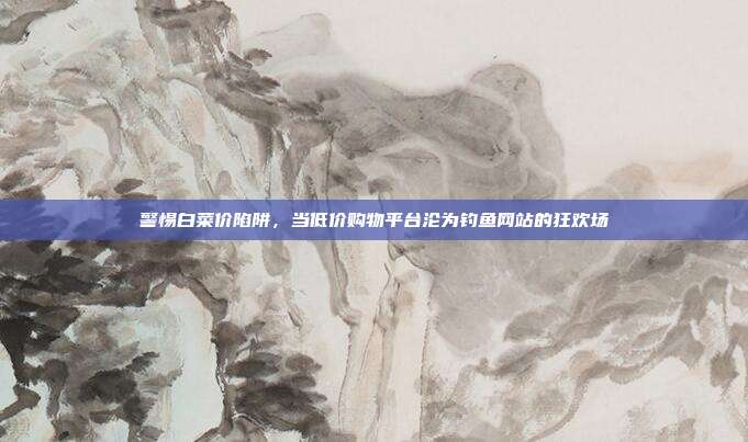 警惕白菜价陷阱，当低价购物平台沦为钓鱼网站的狂欢场