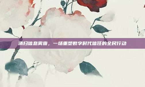 清扫信息雾霾,一场重塑数字时代信任的全民行动