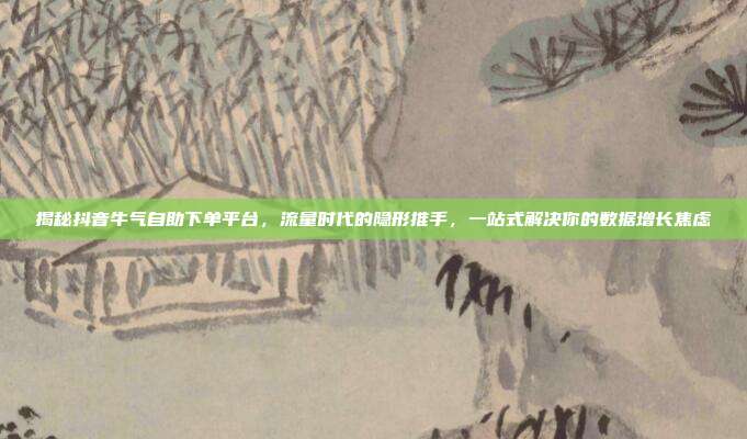揭秘抖音牛气自助下单平台，流量时代的隐形推手，一站式解决你的数据增长焦虑