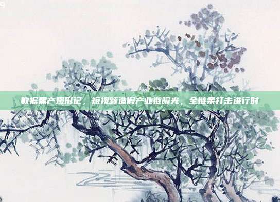 数据黑产现形记,短视频造假产业链曝光,全链条打击进行时